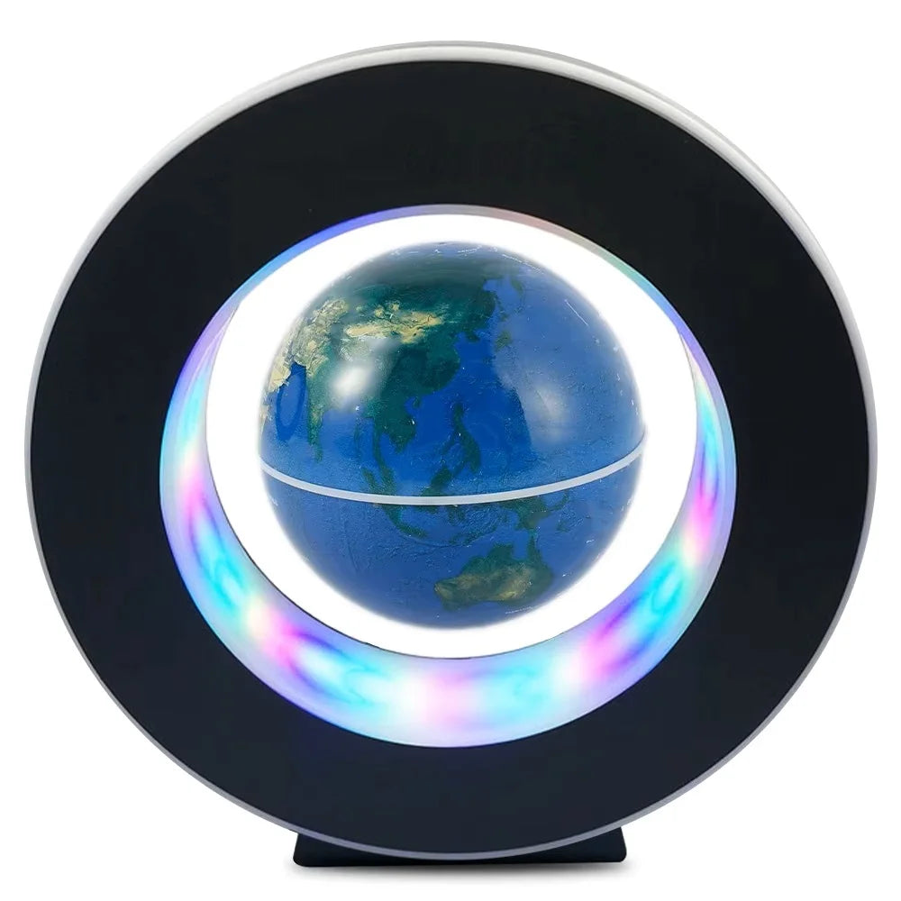 Moktan Sabai Floating Levitating Globe Lamp LED Magnetic Rotating World Map Bedside Desk Light blue US
