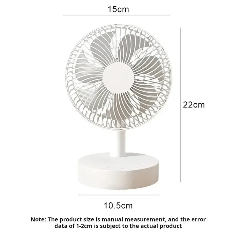 Moktan Sabai Cooling Breeze | Portable Fan with Rechargeable Battery & 4-Speed Control | Compact Design for Personal Comfort