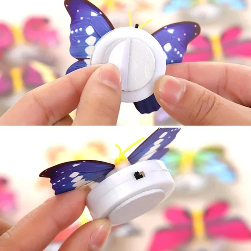 Moktan Sabai Colorful LED Butterfly Wall Night Light Stickable Glowing Decorative Home Lamp