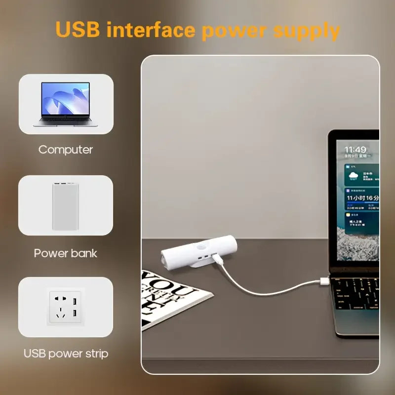 Moktan Sabai Cat Eye LED Wall Lamp – 2/4PCS Motion Sensor USB Rechargeable Night Light