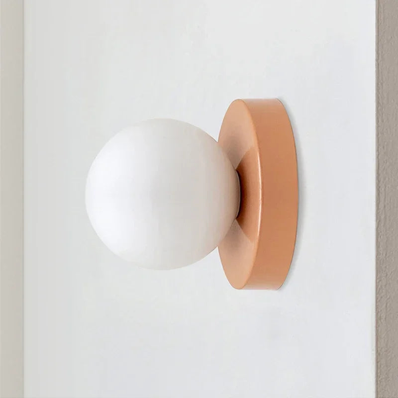 Moktan Sabai Nordic Glass LED Wall Lamp Orb Sconce for Bedroom Hallway Staircase