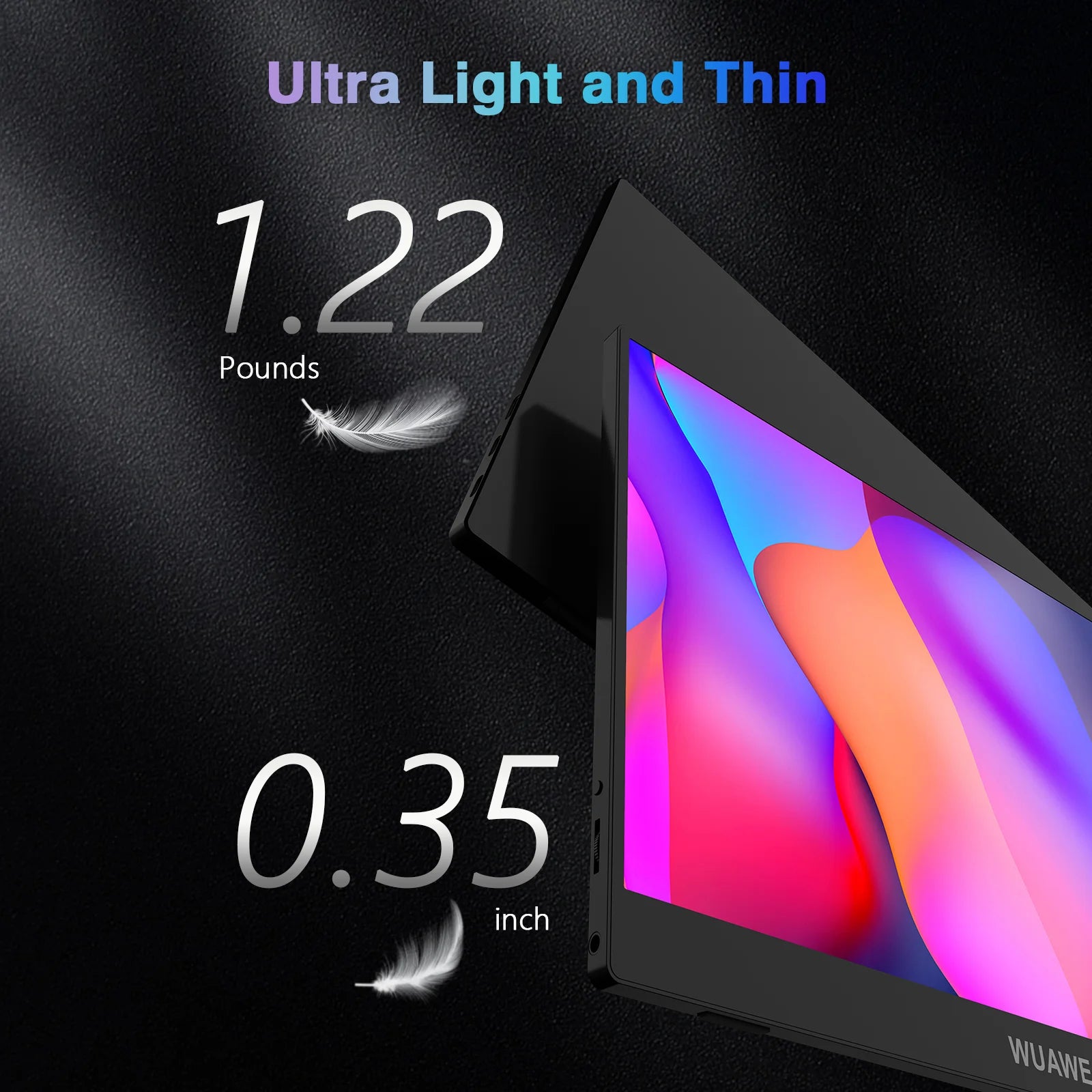 Moktan Sabai 14" Portable Monitor WUAWE 1080P USB-C HDMI External Second Screen PC Mac Phone