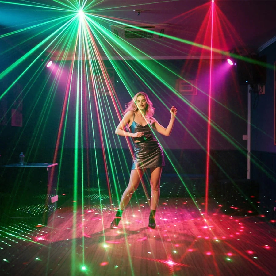Moktan Sabai Laser Party Light DJ Disco Projector with 60 Patterns RGB Stage Light for Events