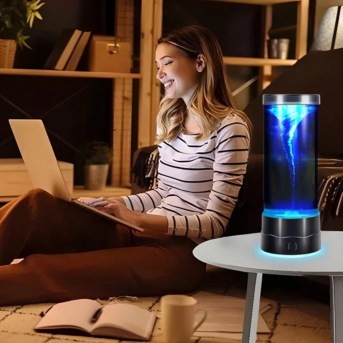 Moktan Sabai LED Tornado Night Light USB Multi-Color Changing Atmosphere Lamp for Kids Home