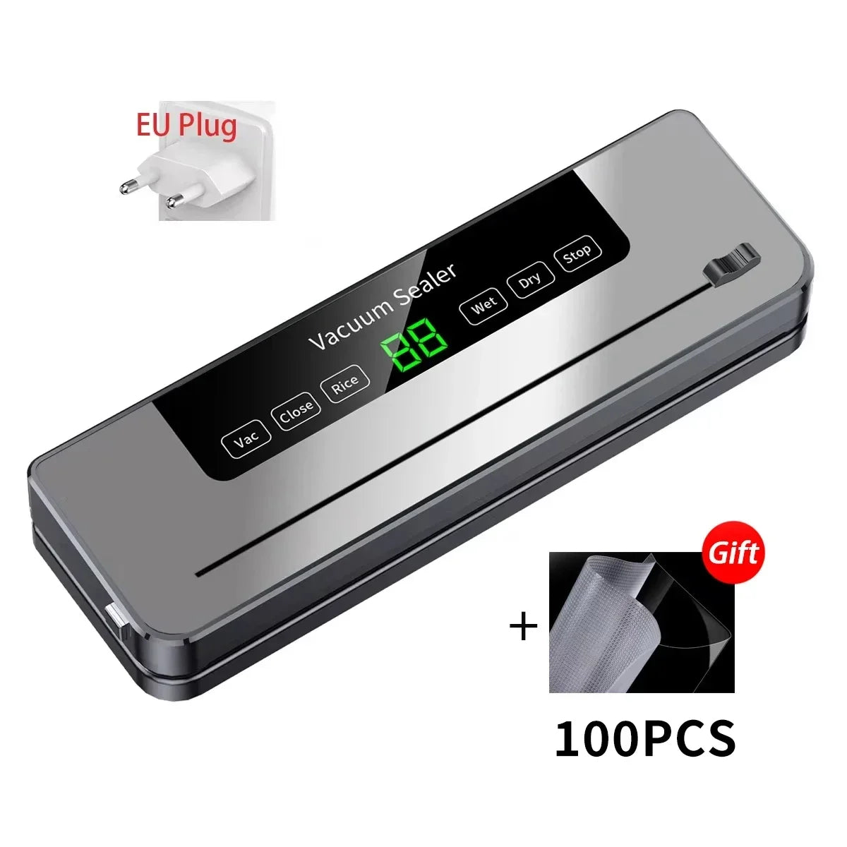 Moktan Sabai Food Vacuum Sealer Machine Wet Dry Modes with UV and Built-in Cutter for Storage