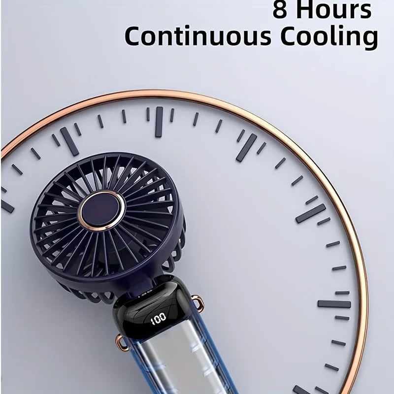 Moktan Sabai Compact Mini Fan | Small Desk Fan with 6-Speed Settings | USB Rechargeable for Ultimate Portability and Comfort