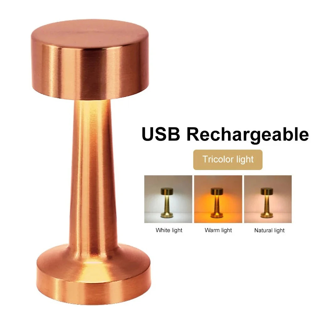 Rechargeable LED Touch Table Lamp USB Desk Light for Bedroom Bar Mood Lighting
