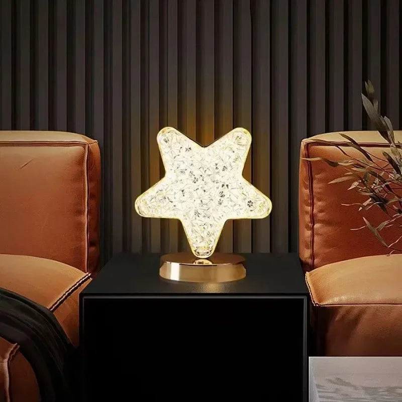 Moktan Sabai Crystal Touch LED Night Light – USB Dimmable Moon Lamp for Bedroom & Girls Room