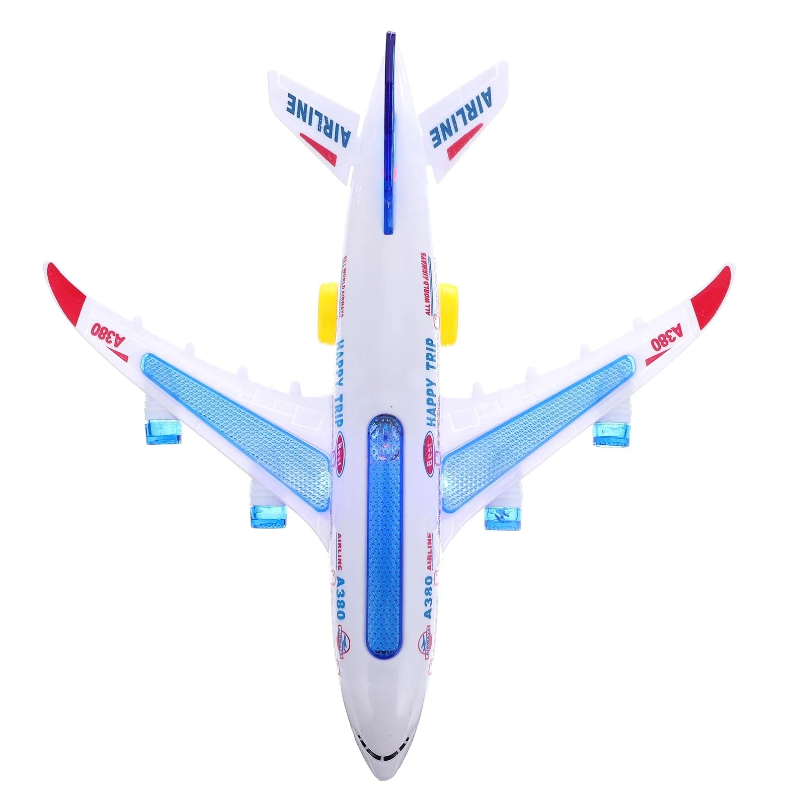 Moktan Sabai Electronic Airplane Toy with Music & Lights – Automatic Rotating Educational Plane