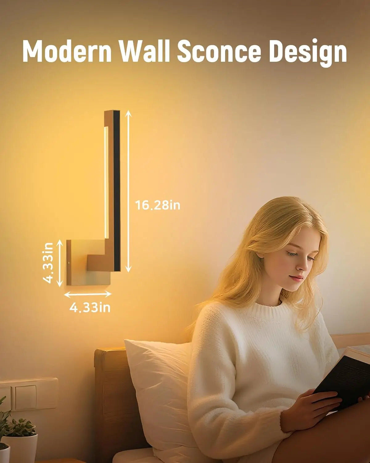 Moktan Sabai Modern Wall Sconces Dimmable RGB LED Wall Light with Remote for Living Room Bedroom