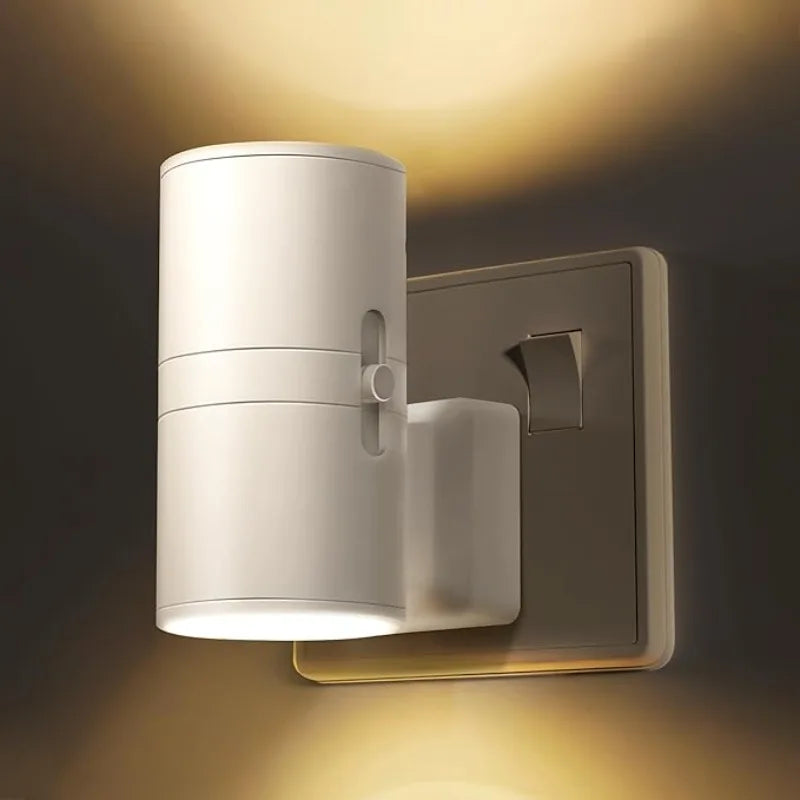 Moktan Sabai Plug In Night Light Dusk to Dawn Sensor Adjustable Brightness Stair Hallway