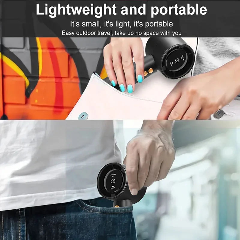 Moktan Sabai Turbo Mini | Handheld Fan with 100-Speed Control | Portable Misting Fan for Personal Cooling