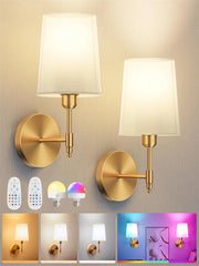 Moktan Sabai Wireless Wall Lamp – Rechargeable RGB Battery Light with Remote for Bedroom Decor
