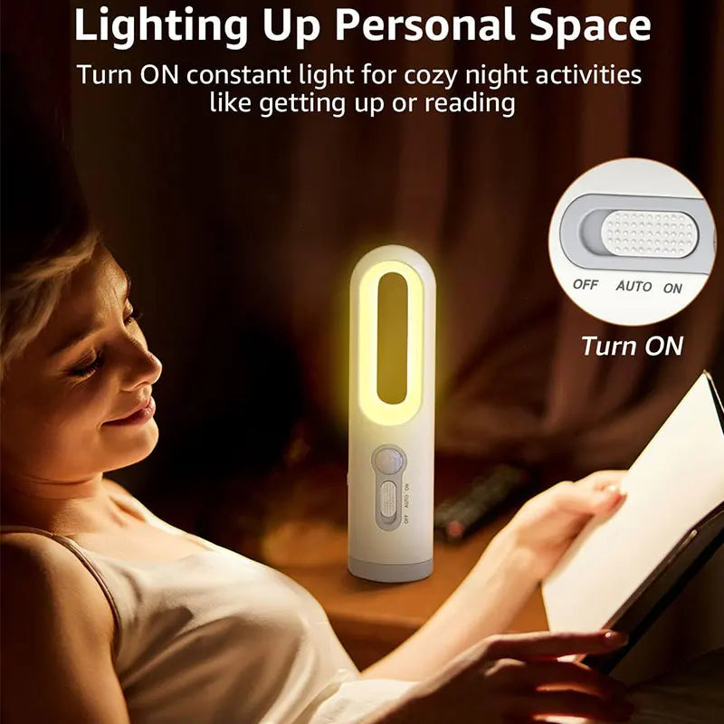 Moktan Sabai 2 in 1 Motion Sensor Night Light Portable Flashlight Bedroom Bathroom Bedside Lamp