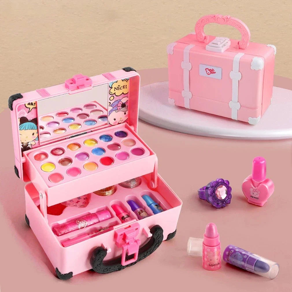 Moktan Sabai Kids Princess Makeup Kit Washable Non Toxic Cosmetic Set with Case