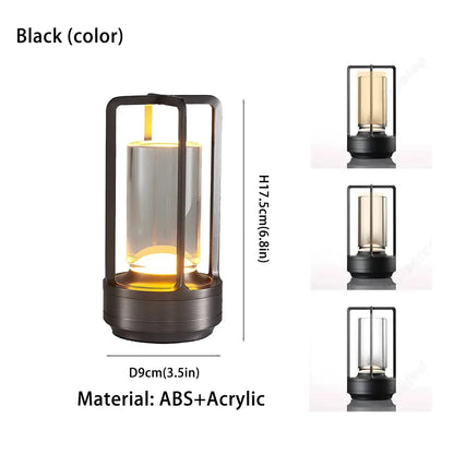 Rechargeable Touch Table Lamp Wireless LED Night Light for Bedroom Desk Decor