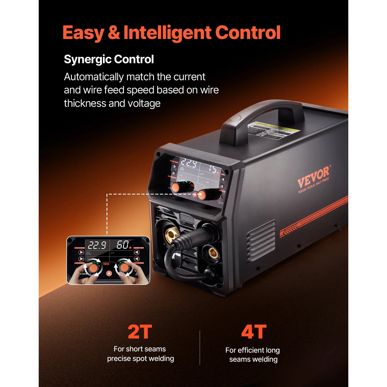 Moktan Sabai SucceBuy 5-in-1 MIG Welder 200Amp Multi-Process MIG TIG Stick Welding Machine LCD