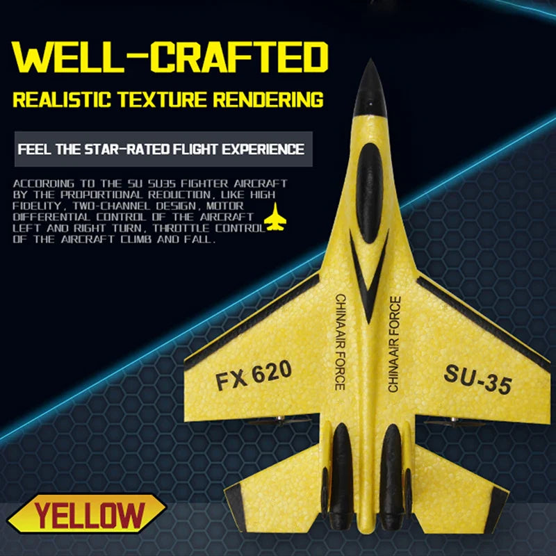 Moktan Sabai Kids RC Airplane 2.4GHz Fighter Jet Glider Remote Control Plane