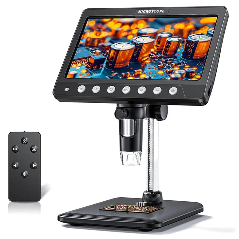 Moktan Sabai 7 Inch IPS Digital Microscope 1200X HD USB Soldering Repair Camera Black