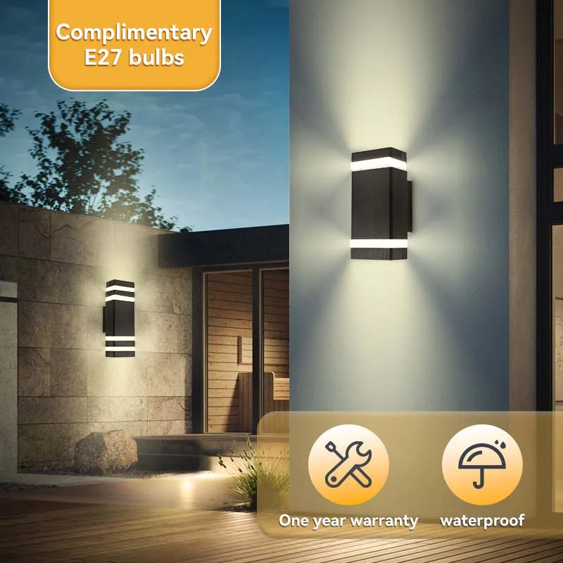 Moktan Sabai LED Outdoor Waterproof Wall Light | E27 Exterior Porch Stair Lamp Fixture