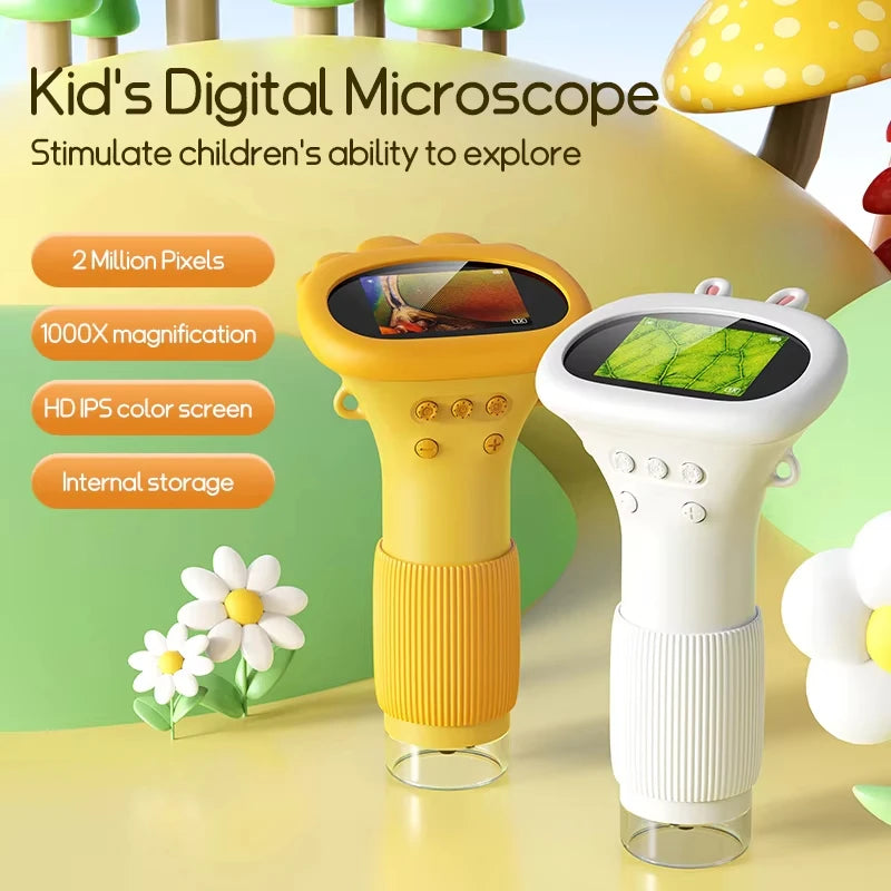 Moktan Sabai Kids Microscope 1000X Digital Magnifier with LED Camera Educational Toy