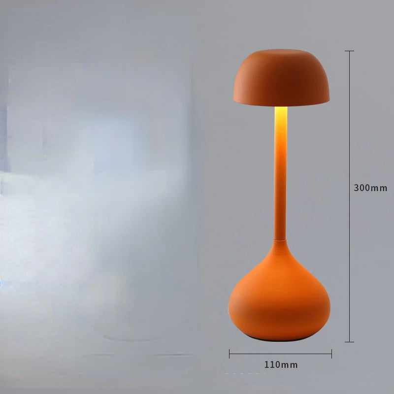 Touch Dimmable Mushroom Table Lamp Portable Rechargeable Night Light Bedside Desk
