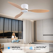 Moktan Sabai 42/52 Inch Ceiling Fan 6-Speed DC Motor Remote Control