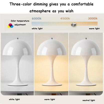 Rechargeable Dimmable LED Table Lamp Touch Control Bedside Light for Bedroom