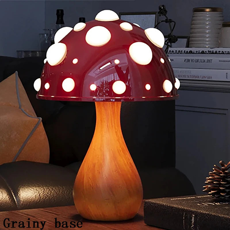 Moktan Sabai Amanita | Mushroom LED Lamp with Warm Light | USB Desk Night Light for Cozy Bedroom Decor Red 2