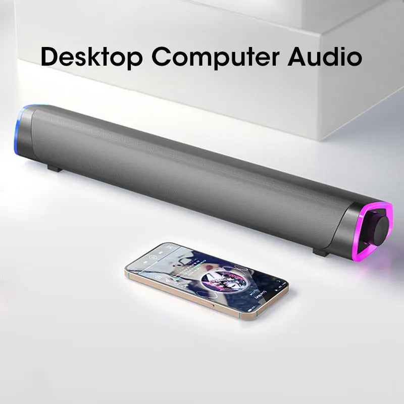 Moktan Sabai 4D Computer Bluetooth Speaker Bar – Stereo Sound Subwoofer for PC, Laptop & Mac