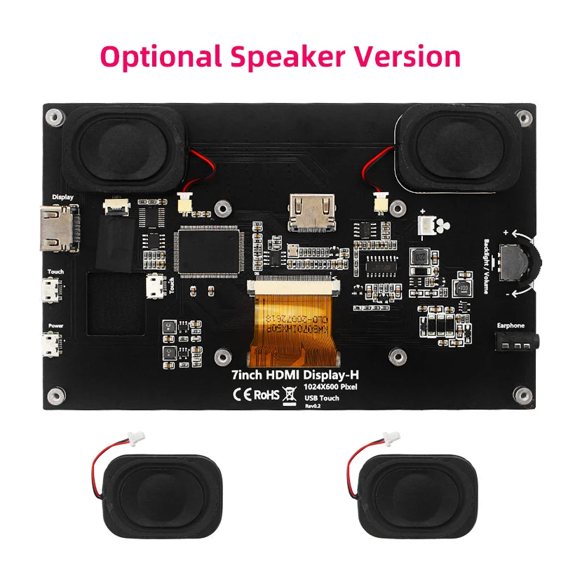 Moktan Sabai 7" Portable Touch Screen Monitor IPS LCD 1024x600 for Raspberry Pi PC Laptop