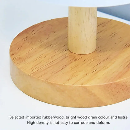 LED Square Table Lamp Dimmable Bedside Light Fabric Shade Chinese Style Decor