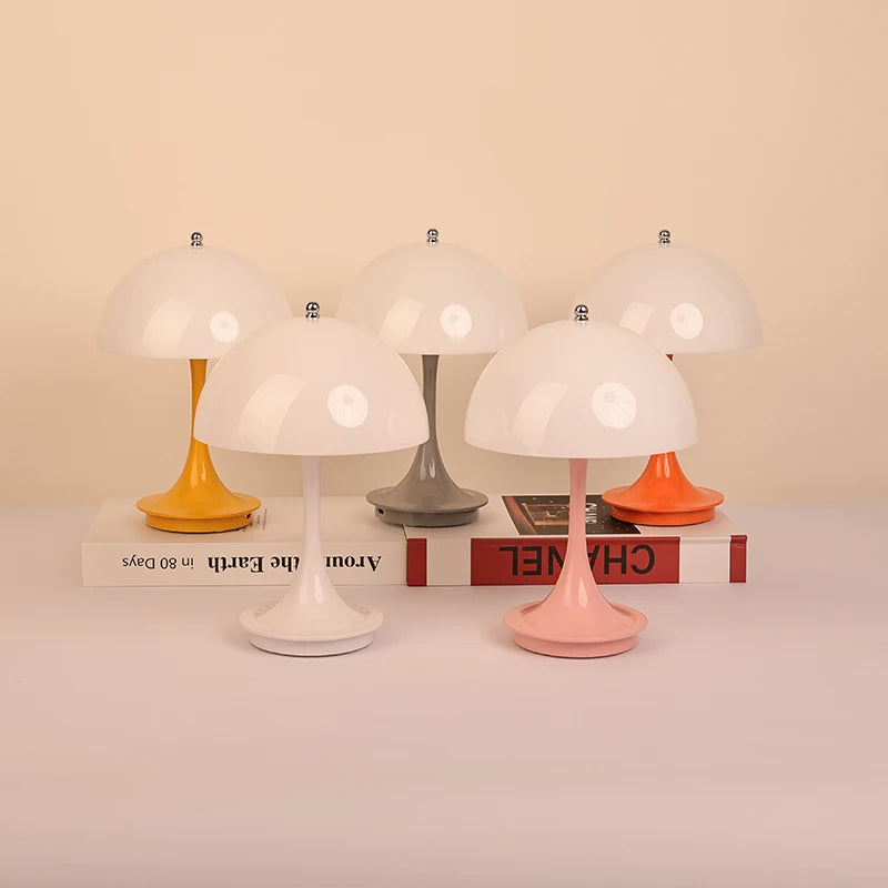 Rechargeable Dimmable LED Table Lamp Touch Control Bedside Light for Bedroom