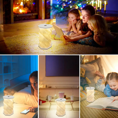 Folding Book Lamp Portable Paper Lantern Dimmable Night Light USB-C Table Lamp