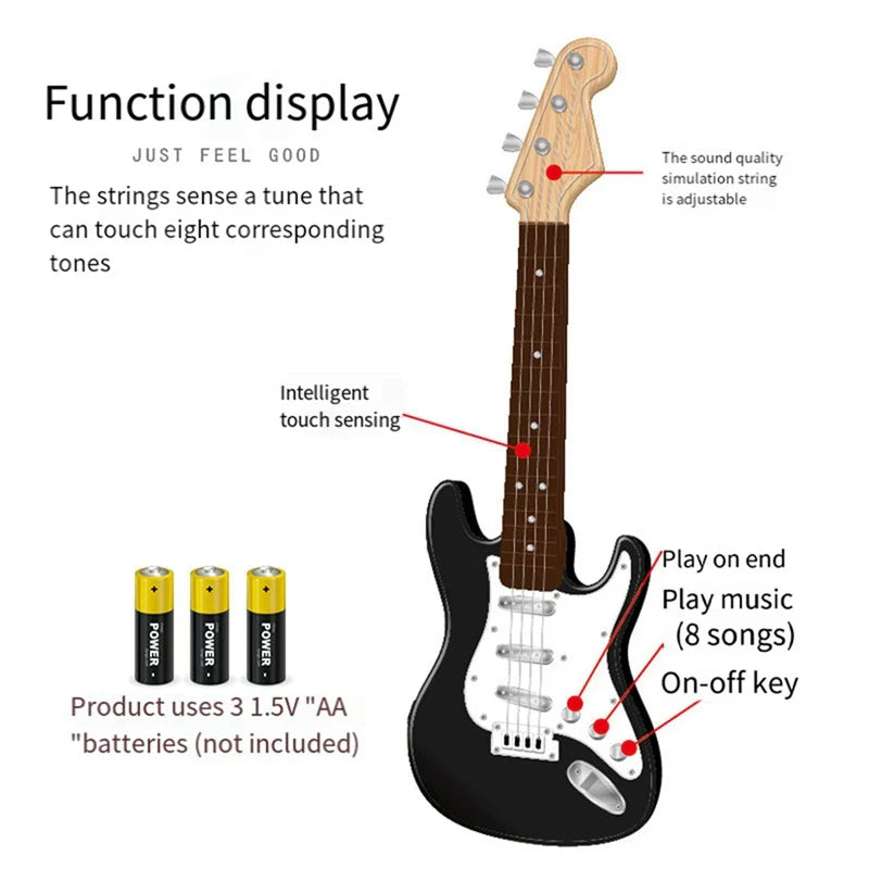 Moktan Sabai 4-String Electric Guitar Toy for Kids - Portable Musical Instrument, Perfect Gift for Young Musicians