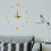 Moktan Sabai Luminous Digital Wall Clock Silent LED 3D DIY Modern Bedroom Living Room Decor Yellow 40cm