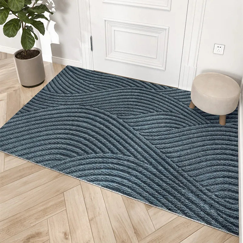 Moktan Sabai Indoor Outdoor Non Slip Door Mat Polypropylene Dirt Trapper Rug Blue