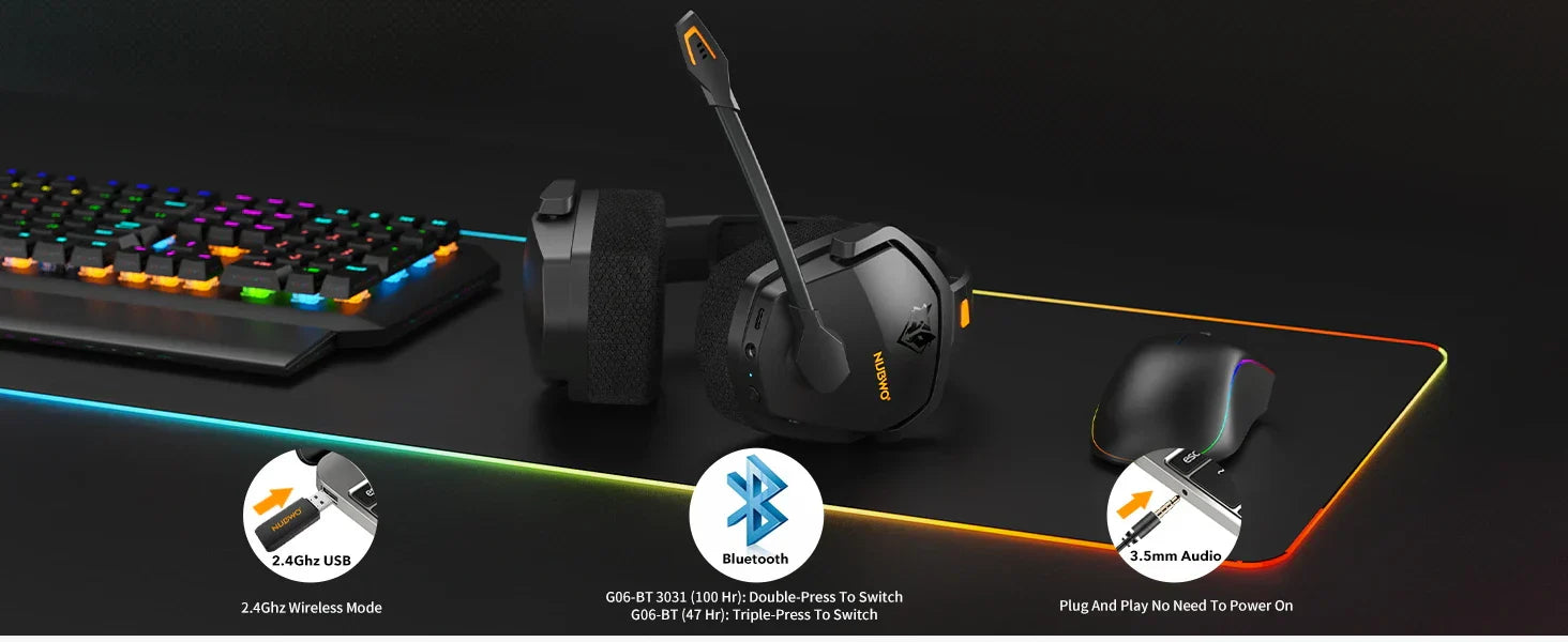 Moktan Sabai Dual Wireless Gaming Headset with Mic ANC for PS5 PC Mobile Switch