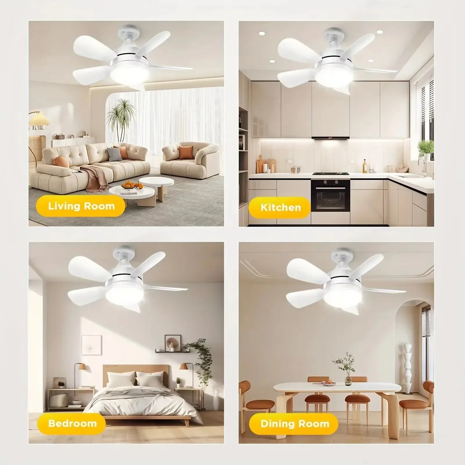 Moktan Sabai Ceiling Fan Light | Flush Mount Ceiling Fan with Remote Control & Dimmable Brightness | Versatile Lighting for Comfort
