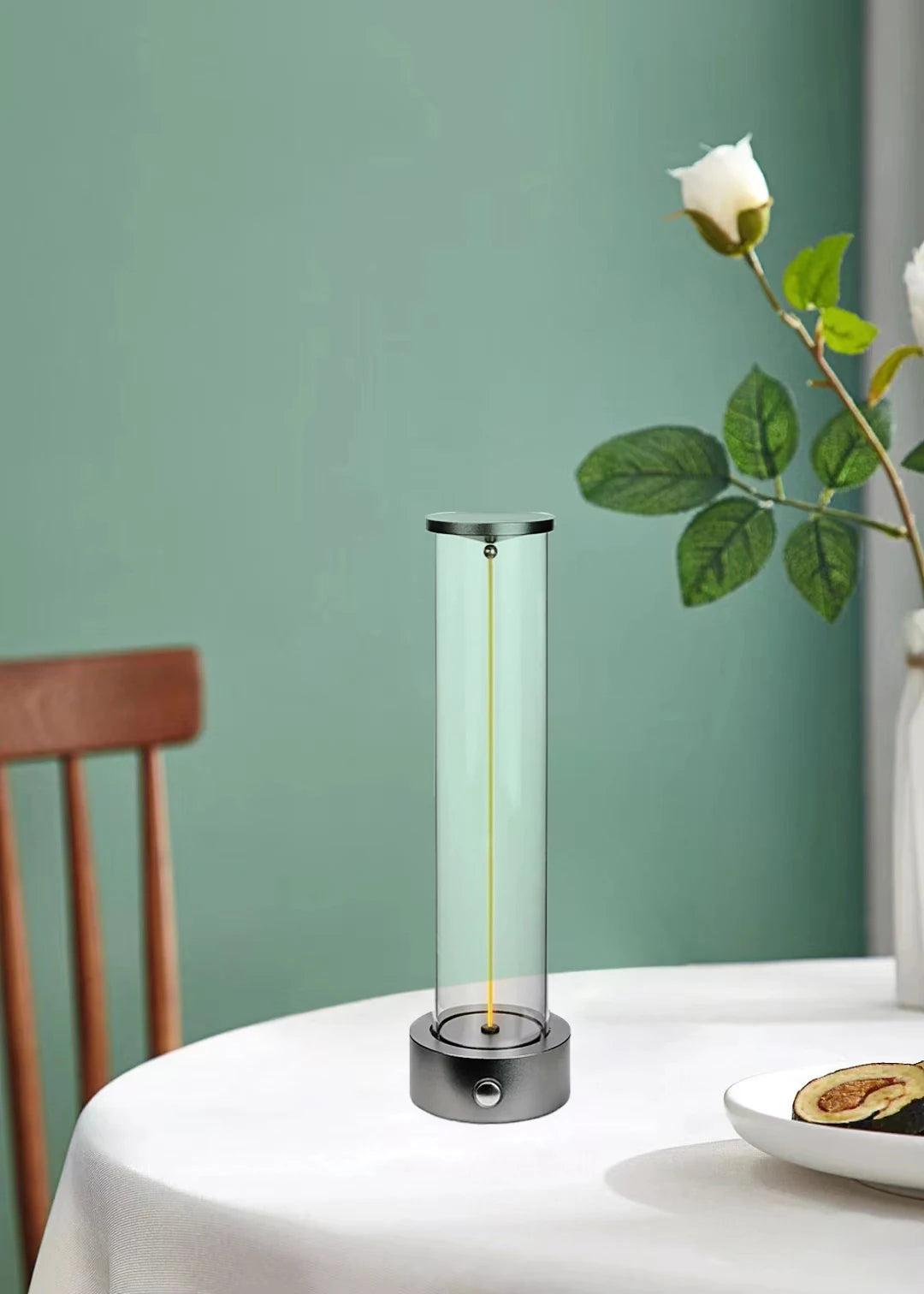 Minimalist Touch Bedside Table Lamp Cordless LED Nightstand Light Dimmable