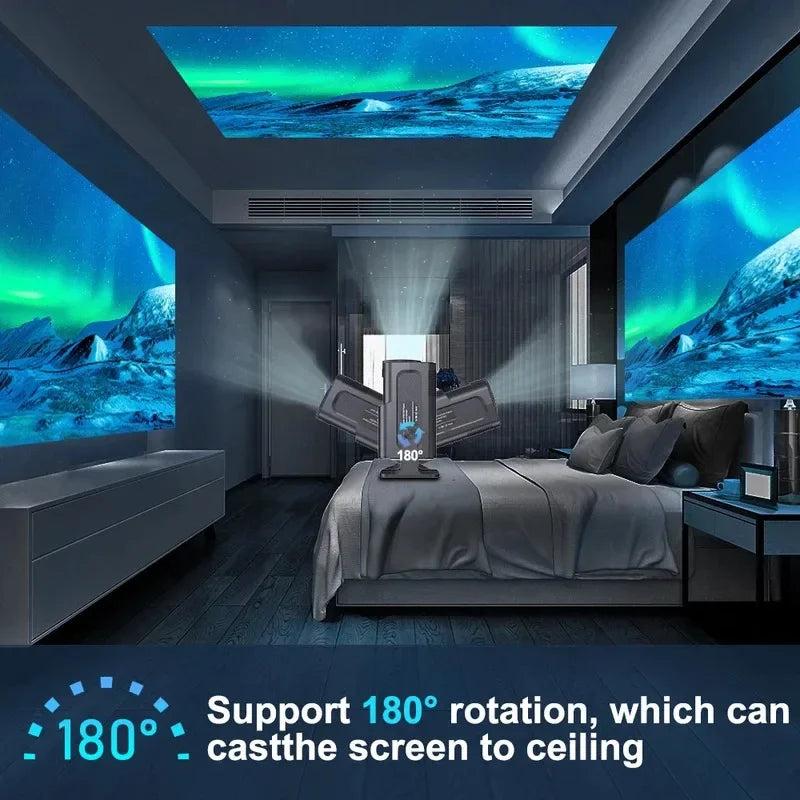 Moktan Sabai 2025 4K Android 11 Projector 1080P 390ANSI Dual WiFi6 BT5.0 Portable Cinema