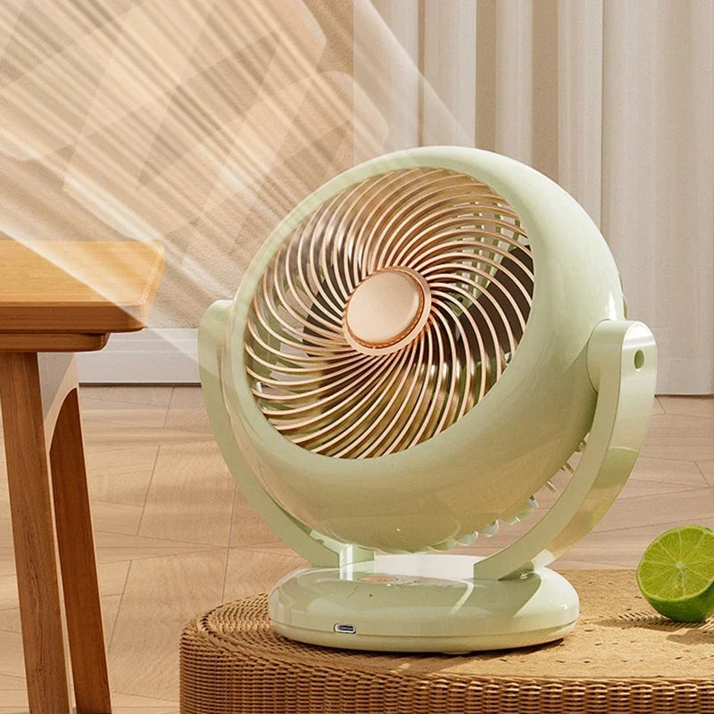 Moktan Sabai Compact Mini Fan | Small Desk Fan with Adjustable Angle | Portable Cooling Solution for Home and Travel Green