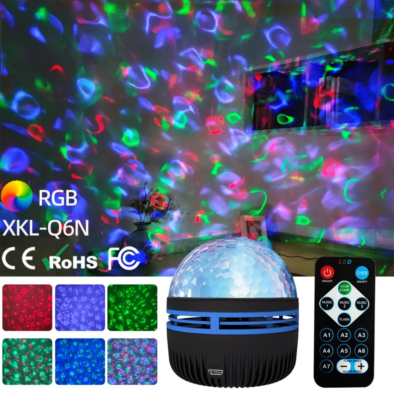Galaxy Projector Aurora Star Light with Remote RGB 360° LED Night Light USB