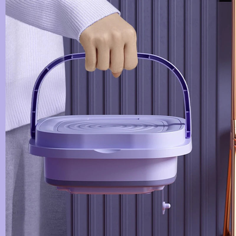 Moktan Sabai 8L Portable Foldable Mini Washing Machine with Spin Dryer for Socks Underwear