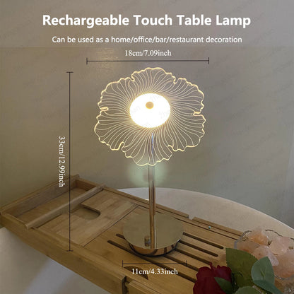 Touch Sensor LED Table Lamp USB Rechargeable Wireless Bedside Reading Light