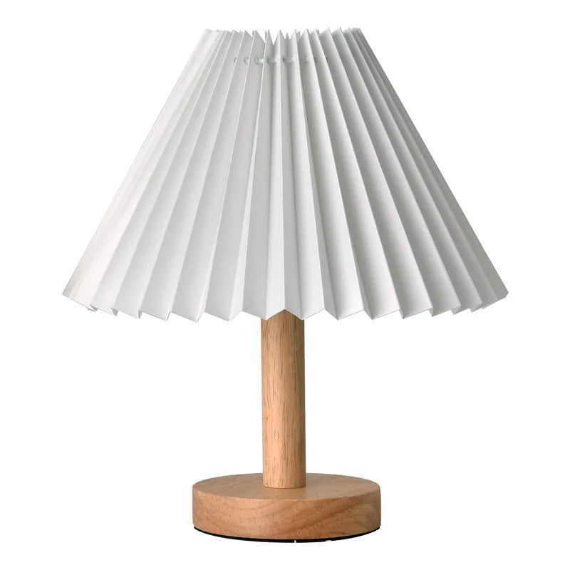Moktan Sabai Nordic Pleated LED Table Lamp Foldable USB DIY Bedside Night Light Home Decor White