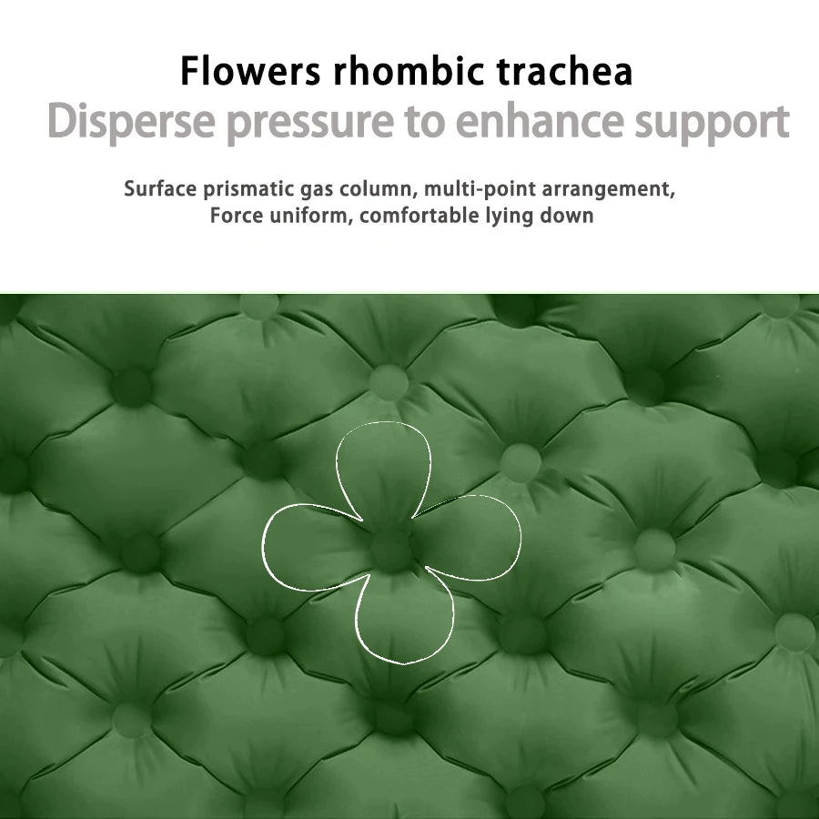 Moktan Sabai Outdoor Double Inflatable Mattress Extra Wide Camping Sleeping Pad Ultralight Bed