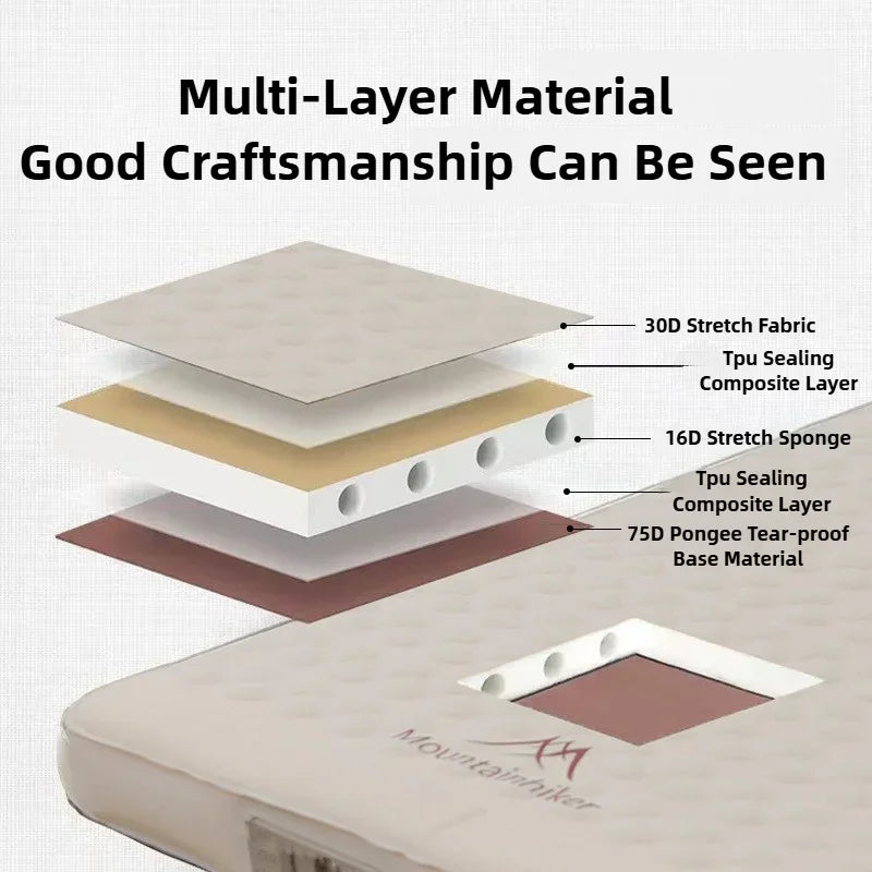 Moktan Sabai MOUNTAINHIKER Self-Inflating Camping Mattress 10cm Thick Foldable Air Sleeping Pad