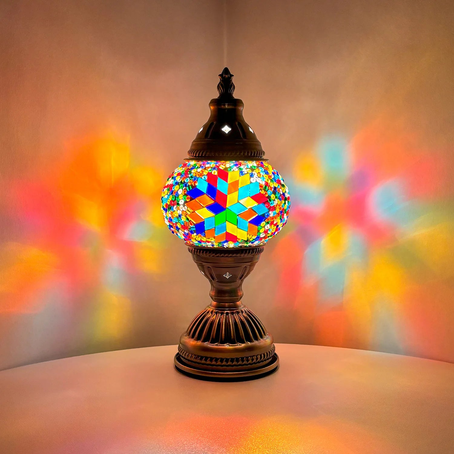 Moktan Sabai DIY Mosaic Table Lamp Kit Handmade Craft Night Light Parent Child Activity S8 ( light source)