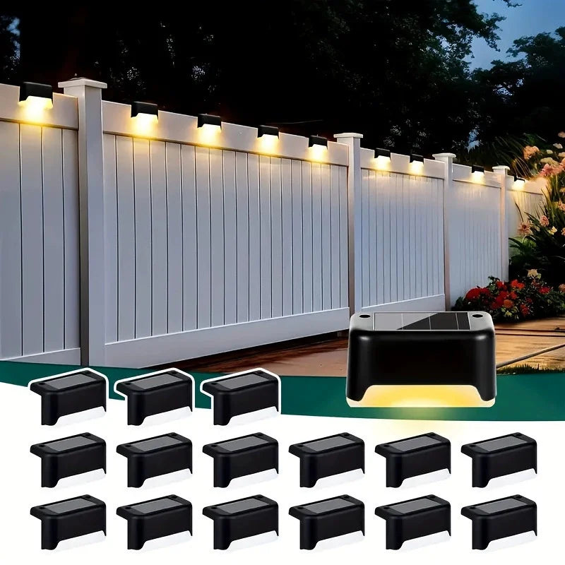 Moktan Sabai Outdoor Solar Deck Lights – Waterproof LED Fence & Step Lamps for Yard & Pathway